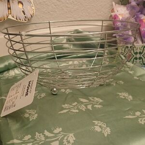 Silver Wire Fruit Basket